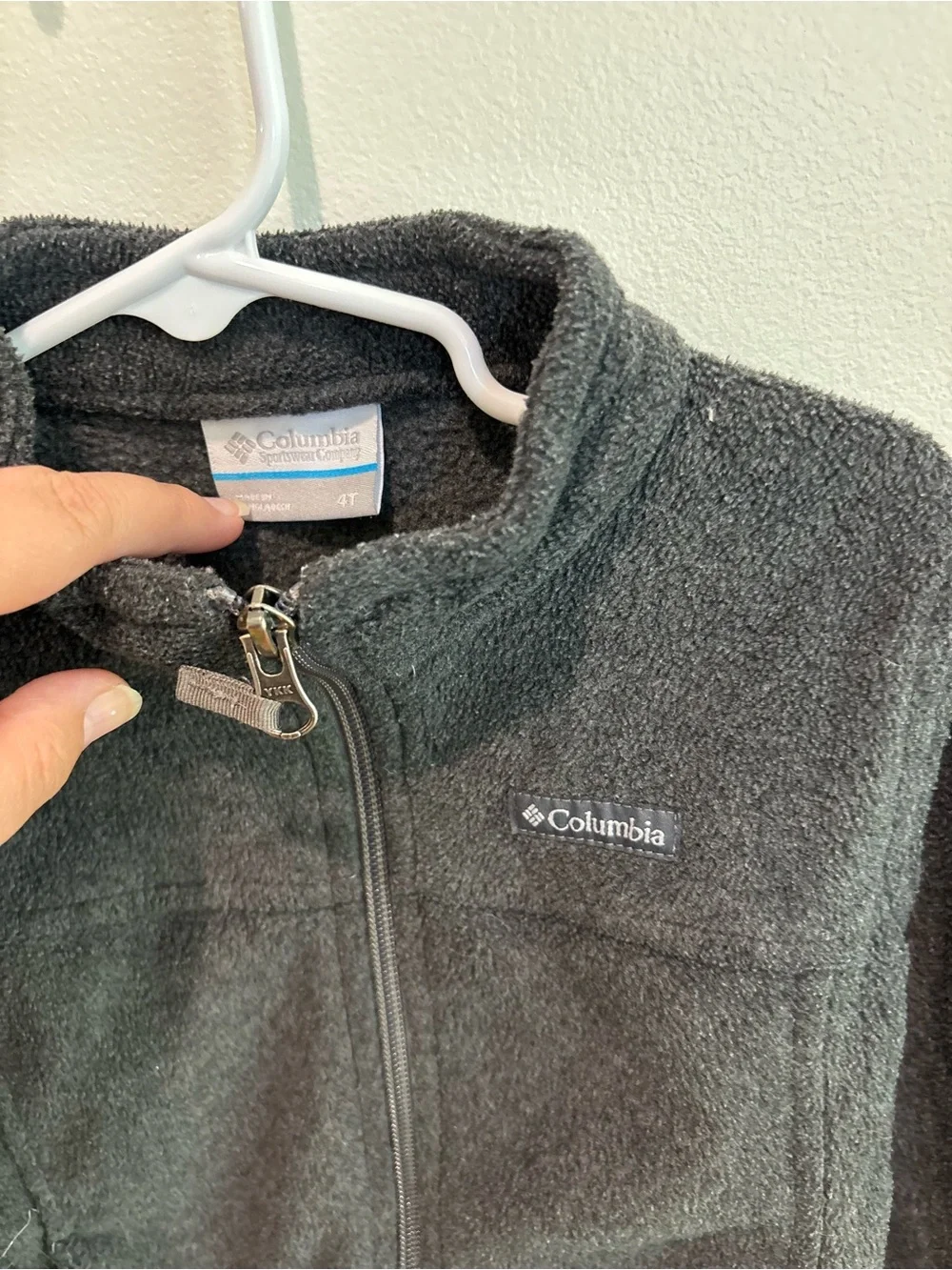 Columbia 4T Charcoal Gray Full-Zip Fleece Jacket